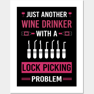 Wine Drinker Lock Picking Pick Picker Lockpicking Lockpick Lockpicker Locksmith Locksmithing Posters and Art